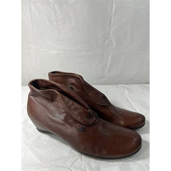 Wonders brown fold down bootie side zip Spain Genuine Leather size 10 - Picture 14 of 14